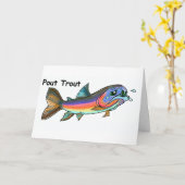 Pout Trout Karte (Gelbe Blume)