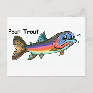 Pout Trout Postkarte