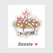 Poutine Aufkleber (Blatt)