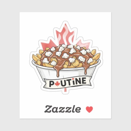 Poutine Aufkleber (Blatt)