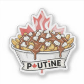 Poutine Aufkleber (Vorderseite)