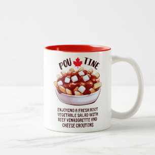 Poutine Canadian Root Gemüse Salat Zweifarbige Tasse