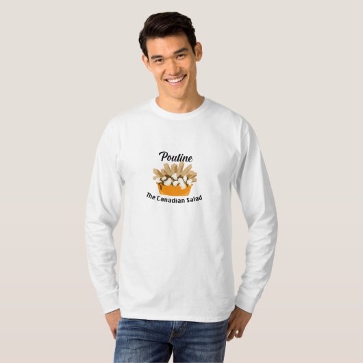 Poutine, der kanadische Salat - Basic Long Sleeve T-Shirt (Vorne ganz)