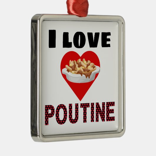 Poutine Geschenke für jeder! Liebe I poutine Ornament Aus Metall (Rechts)