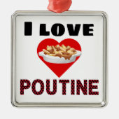 Poutine Geschenke für jeder! Liebe I poutine Ornament Aus Metall (Vorne)