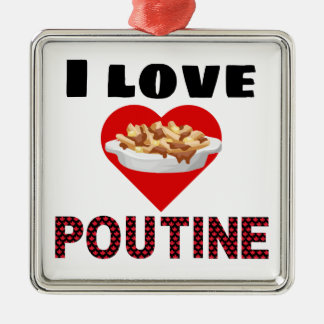 Poutine Geschenke für jeder! Liebe I poutine Ornament Aus Metall
