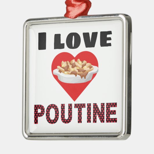Poutine Geschenke für jeder! Liebe I poutine Ornament Aus Metall (Links)