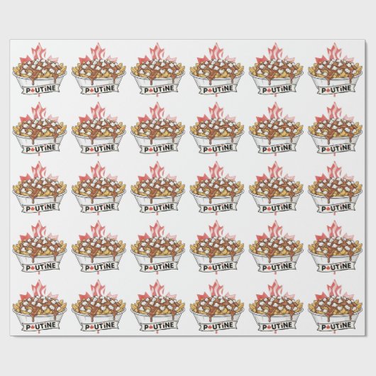 Poutine Geschenkpapier (Flach)
