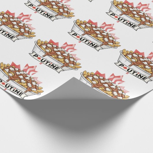 Poutine Geschenkpapier (Ecke)