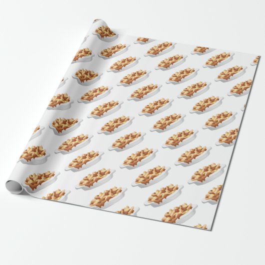 Poutine Geschenkpapier (Ungerollt)