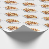 Poutine Geschenkpapier (Ecke)
