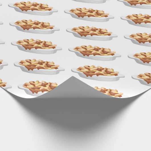 Poutine Geschenkpapier (Ecke)