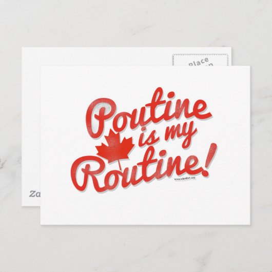 Poutine ist mein Routine Postkarte (Vorne/Hinten)