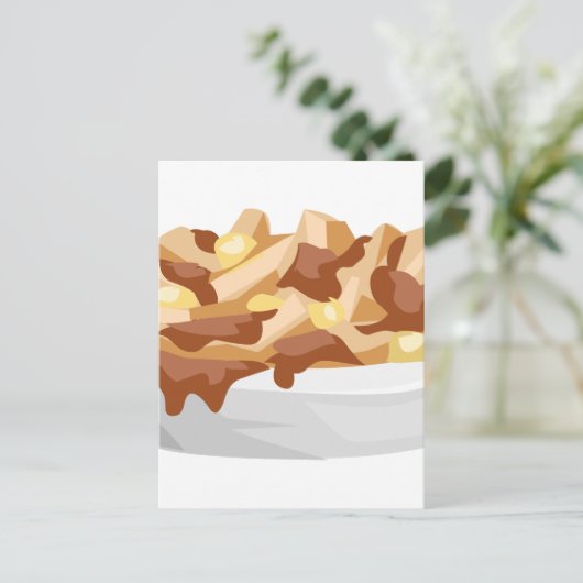 Poutine Postkarte (Stehend Vorderseite)