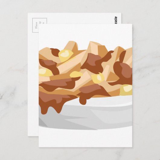 Poutine Postkarte (Vorne/Hinten)