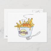 Poutine Postkarte (Vorne/Hinten)
