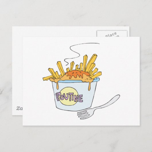 Poutine Postkarte (Vorne/Hinten)