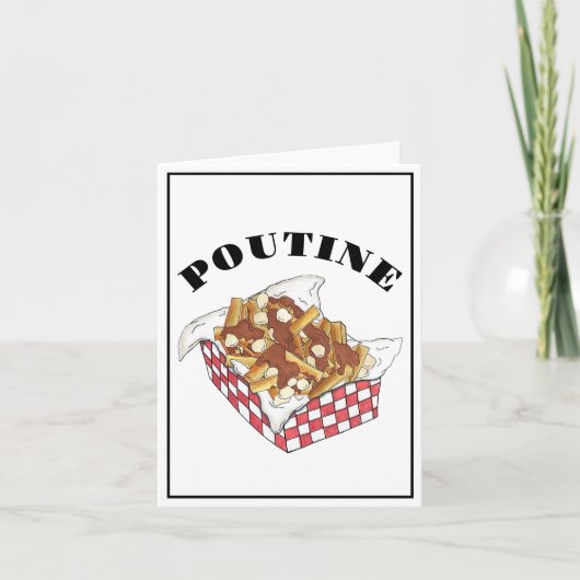 Poutine Quebec Canada Canadian Food French Fries Karte (Vorderseite)