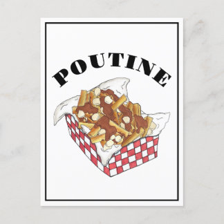 Poutine Quebec Canada Canadian Food French Fries Postkarte