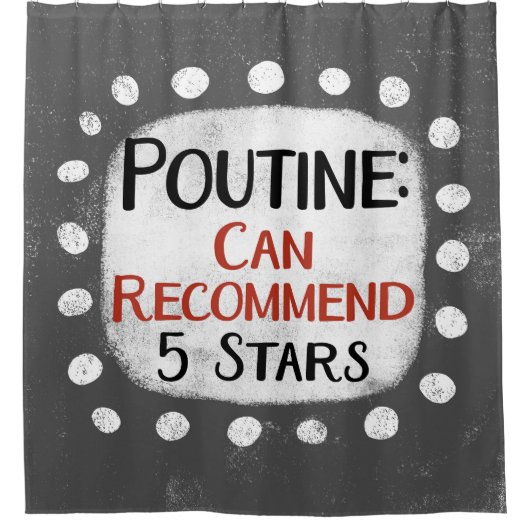 Poutine Review 5 Stars Duschvorhang (Vorderseite)