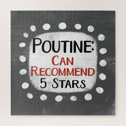 Poutine Review 5 Stars Jigsaw Puzzle (Vertikal)