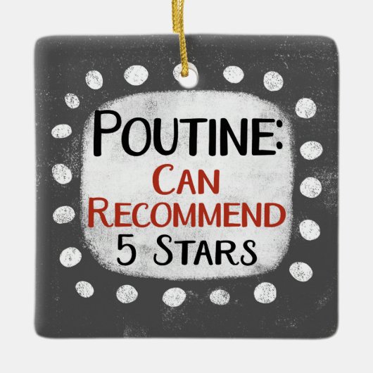 Poutine Review 5 Sterne Ornament (Vorderseite)