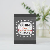 Poutine Review 5 Sterne Postkarte (Stehend Vorderseite)