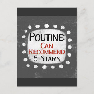 Poutine Review 5 Sterne Postkarte