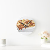 Poutine Runde Wanduhr (Zuhause)
