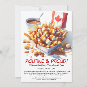 Poutine & Stolz – Canada Day-Essen-Party-Einladung Einladung