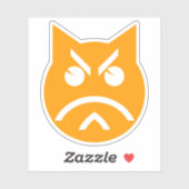 Pouting Emoji Cat Aufkleber (Blatt)