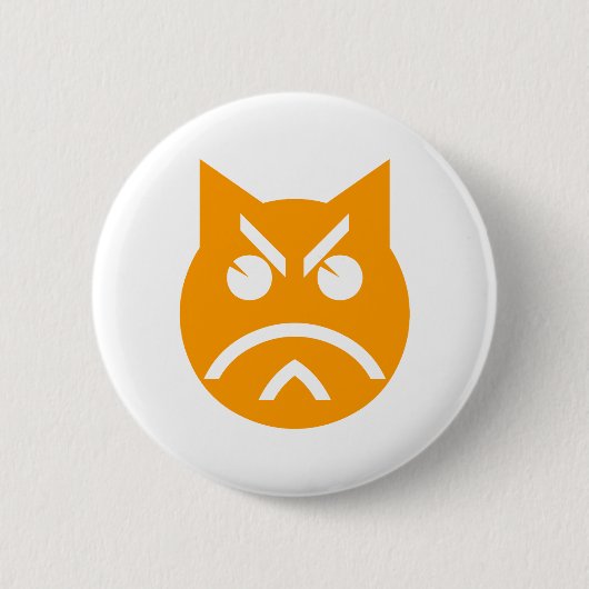 Pouting Emoji Cat Button (Vorderseite)