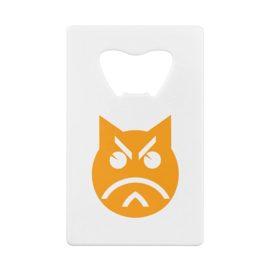 Pouting Emoji Cat Geldbeutel Flaschenöffner (Rückseite)