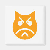 Pouting Emoji Cat Magnet (Vorne)