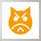 Pouting Emoji Cat Poster (Vorne)