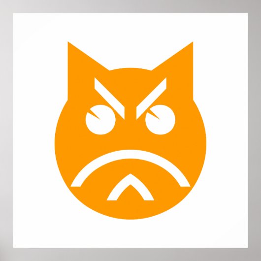 Pouting Emoji Cat Poster (Vorne)
