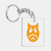 Pouting Emoji Cat Schlüsselanhänger (Vorderseite links)