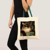 Pouty Face Siamese Cat Bag Tragetasche (Vorderseite (Produkt))