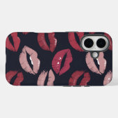 Pouty Lipstick Kiss Pattern Case-Mate iPhone Hülle (Rückseite (Horizontal))