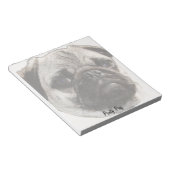 Pouty Mops Notizblock (angewinkelt)