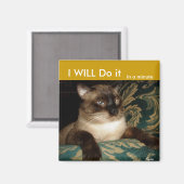 Pouty Siamese Cat Kühlschrankmagnet (Vorderseite/Rückseite)