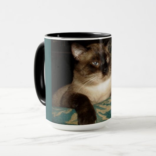 Pouty Siamese Cat Tasse (Vorderseite Links)