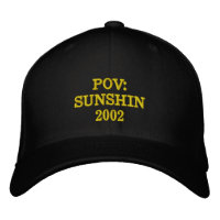POV SUNSHIN 2002 Bestickte schwarze Kappe