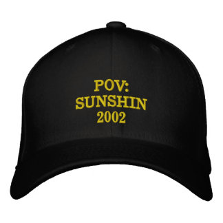 POV SUNSHIN 2002 Embroidered Black Bestickte Baseballkappe