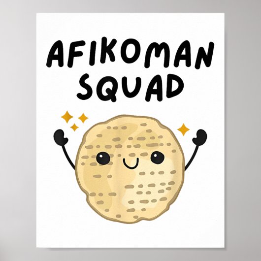 Pover Afikoman Squad Niedlich Pesach Kleinkind Kin Poster (Vorne)