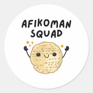 Pover Afikoman Squad Niedlich Pesach Kleinkind Kin Runder Aufkleber