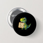 Pover Maror Ma-roar Dinosaur Funny Pesach Kleinkin Button (Vorne & Hinten)