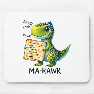 Pover Maror Ma-roar Dinosaur Funny Pesach Kleinkin Mousepad