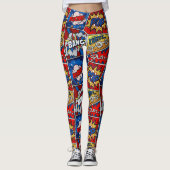Pow Bang Boom! Fun Super Hero Leggings (Vorderseite)