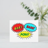 Pow Bif Bam Postkarte (Stehend Vorderseite)